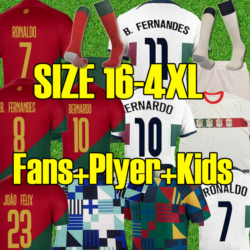 

16-4XL 22 23 FERNANDES DIOGO Soccer jerseys Por Portuguese Training Bruno Fernandes 2022 2023 Andre Silva Joao Felix NEVES Men kids Kits Socks Football shirt, 23 24 special