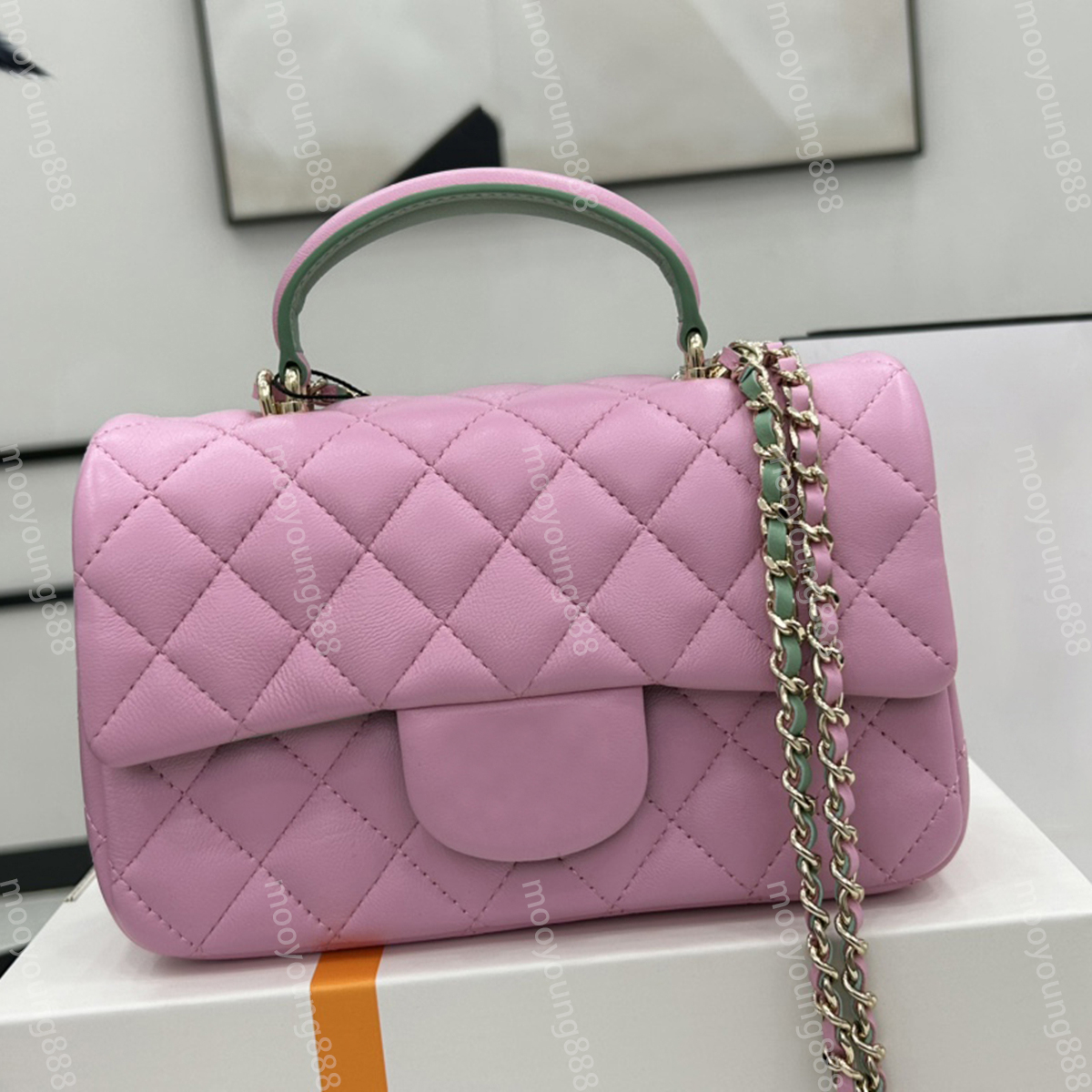 

10A Mirror Quality Designer Classic Flap Handle Bag 20cm Mini Black Quilted Purse Womens Real Leather Sheepskin Handbag Crossbody Shoulder Strap Chain Bags With Box, Upload pics to contact us