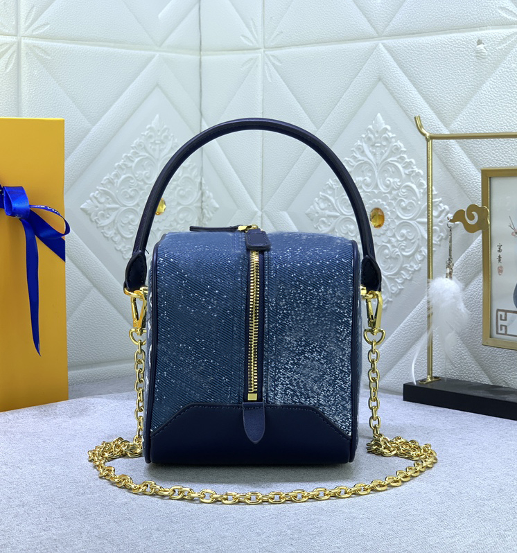 

Fashion designer totes luxury dice handbags womens YK Square shoulder bags Top-quality leather shopping bag flower letter ladies original Dot crossbody purses, 43589#monograms
