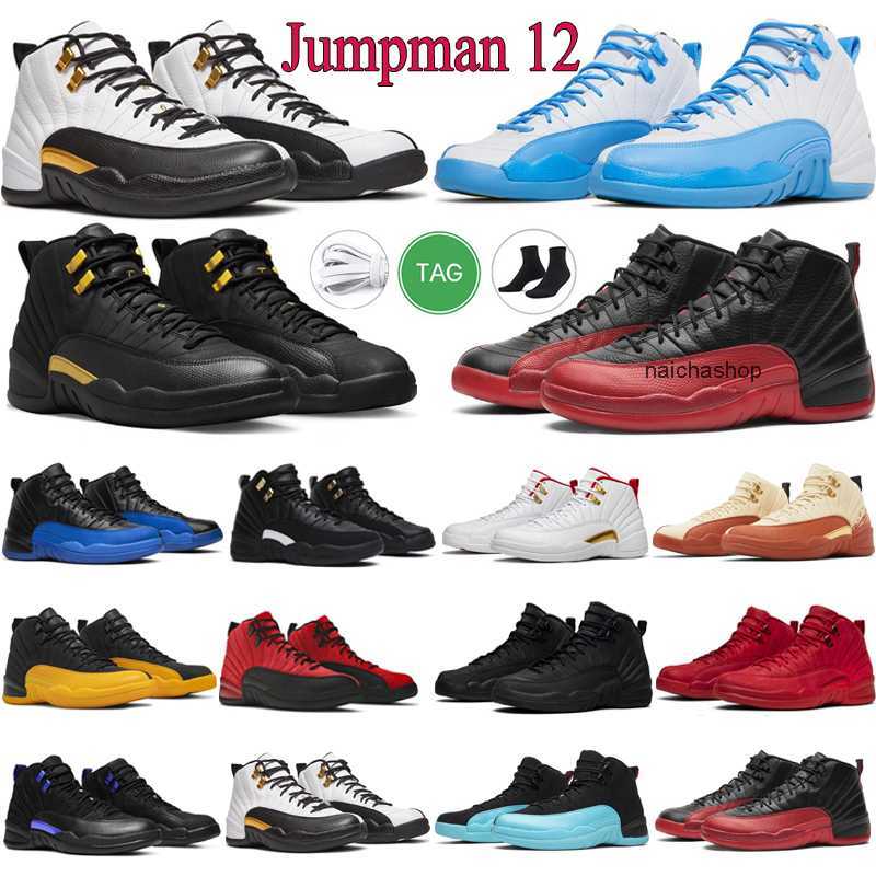 

Jumpman 12s Basketball Shoes 12 Mens Utility Reverse Flu Game Shoe Dark Concord University Red Cherry Master Trainers Outdoor Sports Walking Snea jo, #27