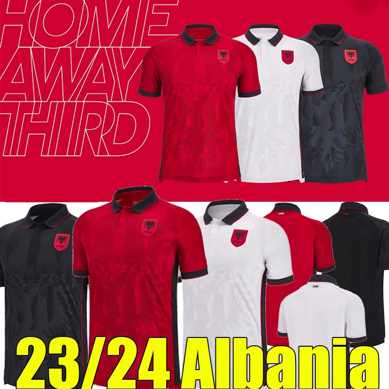 

2023 2024 Albania soccer jerseys home red away white third black 23/24 Kristjan Asllani Marash Kumbulla Myrto Uzuni Nedim Bajrami men football shirts, 23-24 home