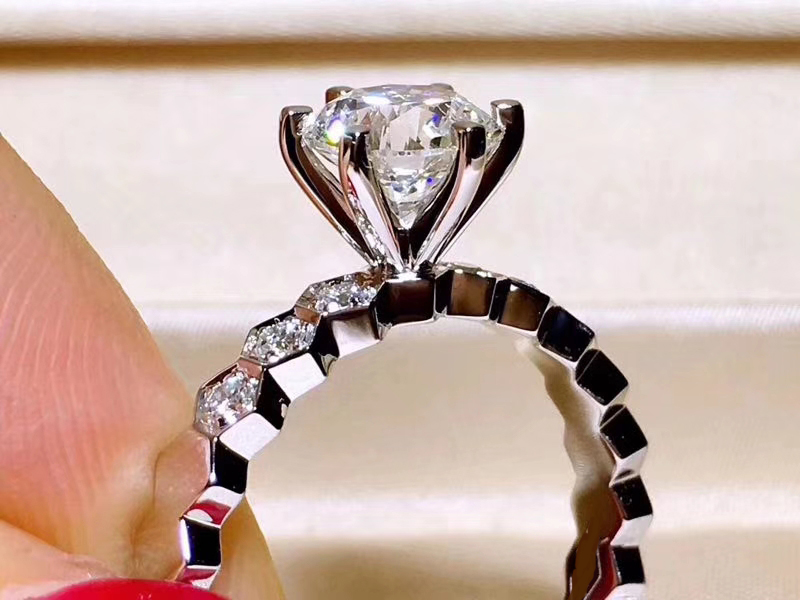 

Big diamond wedding ring Designer Women Rings Wedding lovers gift engagement jewelry with box