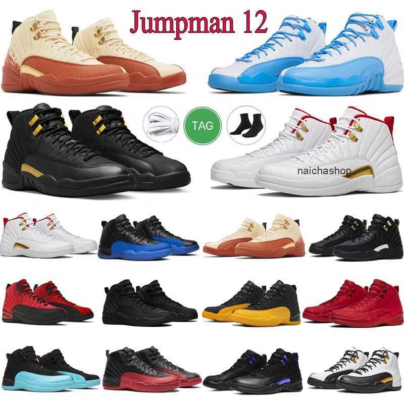 

Designer Jumpman 12s Basketball Shoes 12 Mens Utility Reverse Flu Game Shoe Dark University Blue Nylon Cherry Trainer Sports Walking Sneakers Size E jo, #3