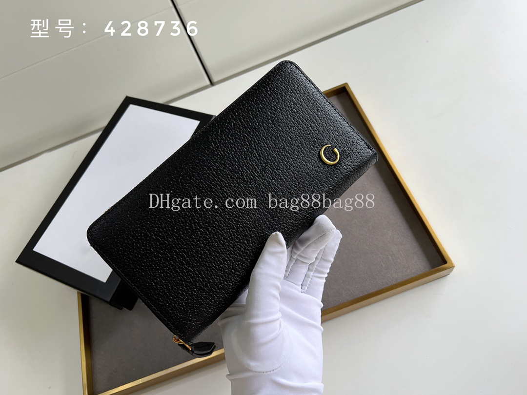

New Designer wallet men's full zip clip pigskin fabric wallet bronze G imported original pigskin perfect to the extreme purse 428736, Contact me