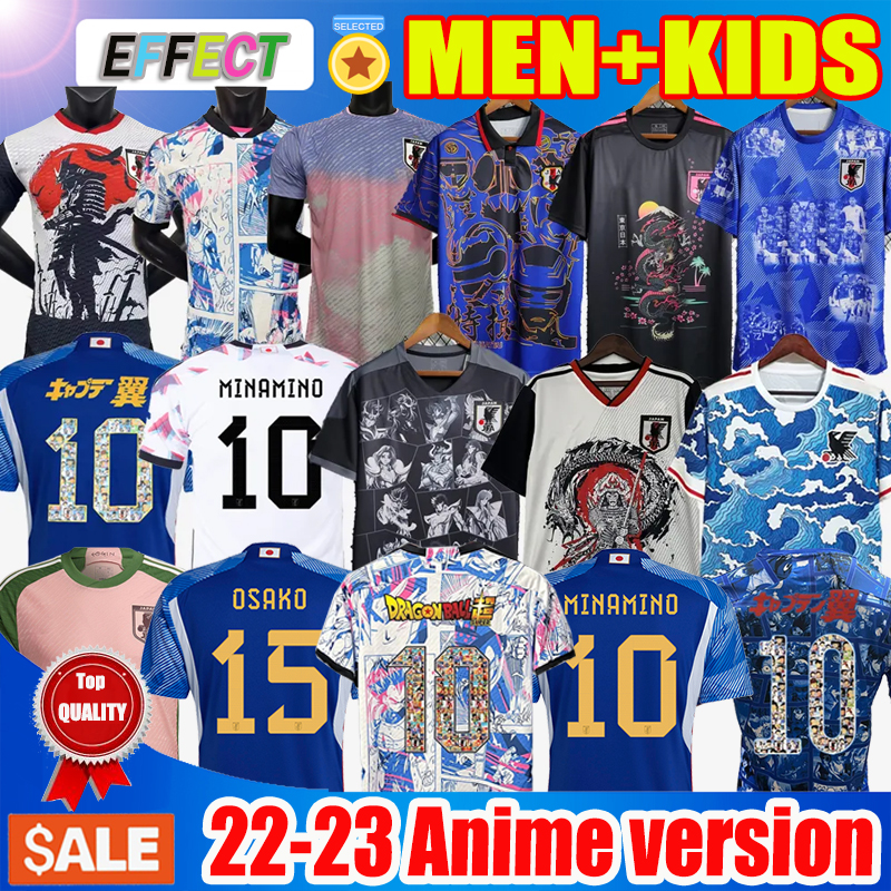 

2022 Japan Soccer Jerseys Cartoon Edition Anime Japanese 21 22 23 MINAMINO TSUBASA ATOM OKAZAKI 2023 Men Kids KUBO Player version Special Collection football Shirts, 22-23 pink purple