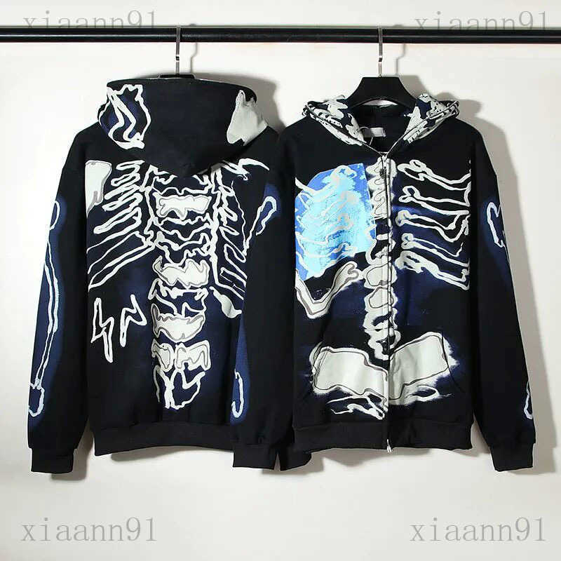 

Designer fashion Hoodie Brand mens and Womens Pullover Hoodies Pullover hip hop Style Travis Scotts co-branded Skeleton Tiger Zipper Hoodie streetwear