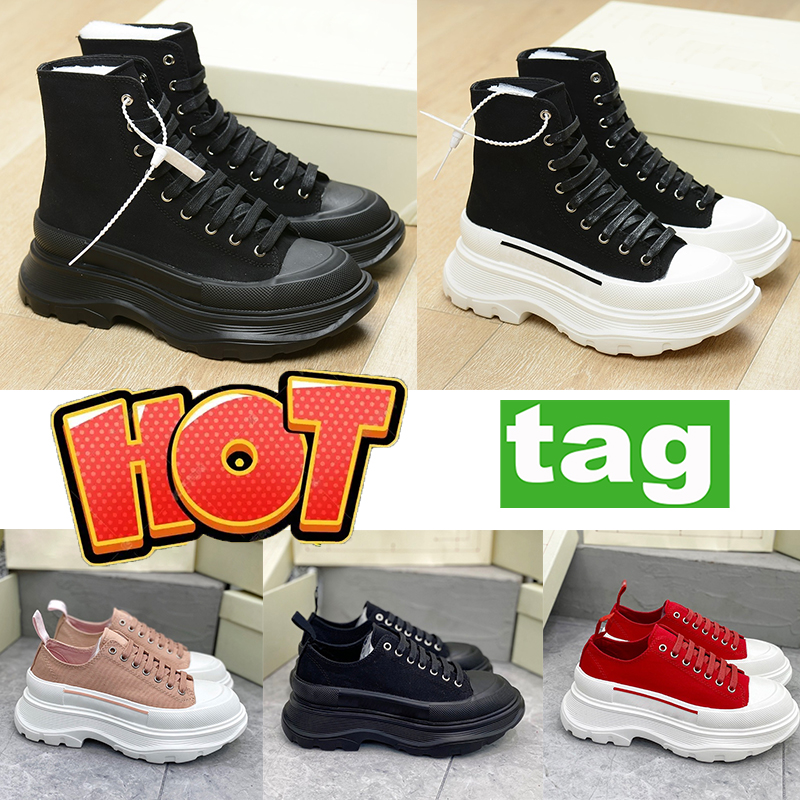 

Fashion Tread Slick Casual shoes canvas sneaker women designer Boots half ankle Booties triple black white magnolia royal blue platform lace up boot womens shoe, 13.black white leather