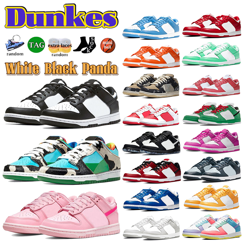 

Dunkes Low Retro Casual Shoes Designer Mens Womens Shoe SB White Black Panda Grey Fog pink paisley OG Sneakers Dunke Triple Pink UNC Chunky Dunky Men Platform Trainers, New color
