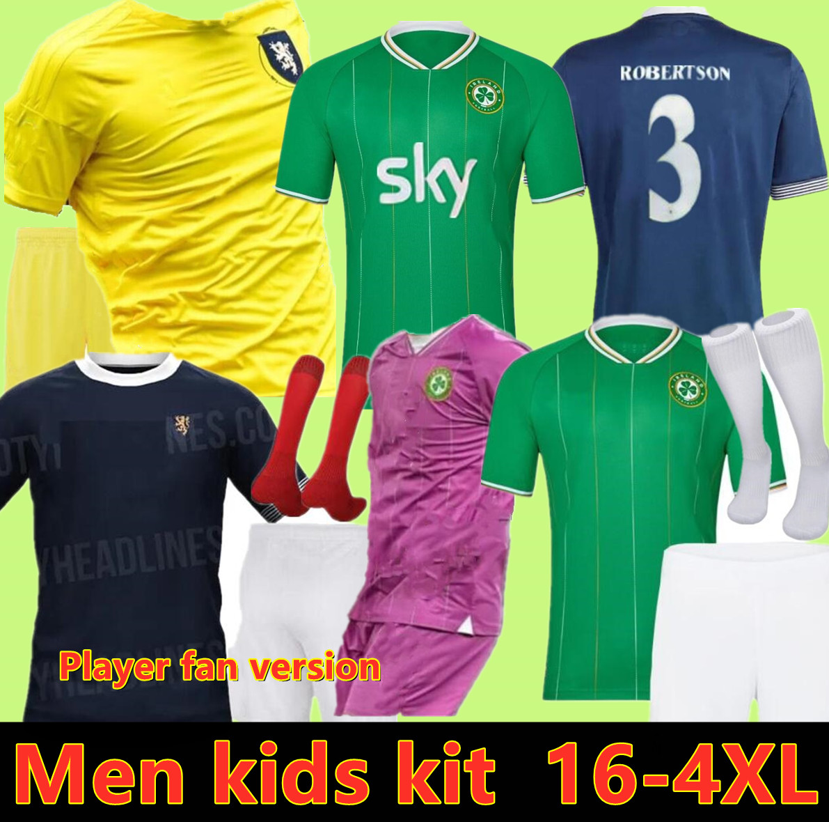 

2023 Scotland 150th soccer jersey Anniversary Ireland Special edition TIERNEY DYKES ADAMS football shirt 23 24 CHRISTIE McGREGOR MCGINN McKENNA men kit kids 3XL 4XL, Red