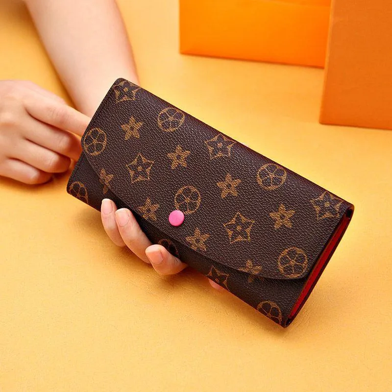 

High quality woman long wallet women purse original box black white slender coin wallets sarah flower fashion louiseitys VUTTONS Crossbody viutonity Bag, Black plaid