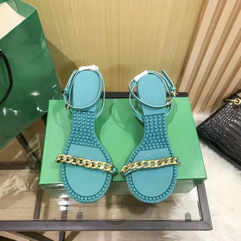

Sandals shoes heeleds platform mules heels sandals heel for women sandal heeled famous designer womens shoe women high quality wholesale, Blue