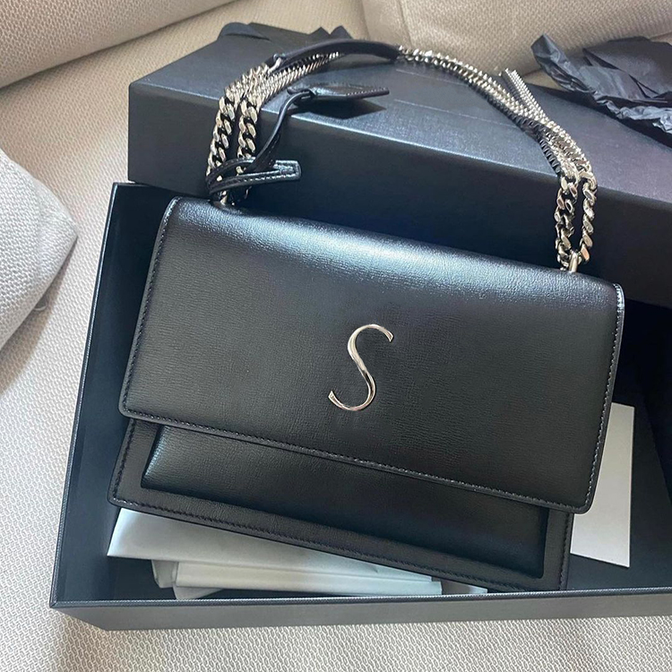 

High quality chain bag Messenger summer SUNSET WOC crossbody Designer Womens mens envelope Genuine Leather luxury tote handbag shoulder Clutch flap pochette bag, Khaki gold