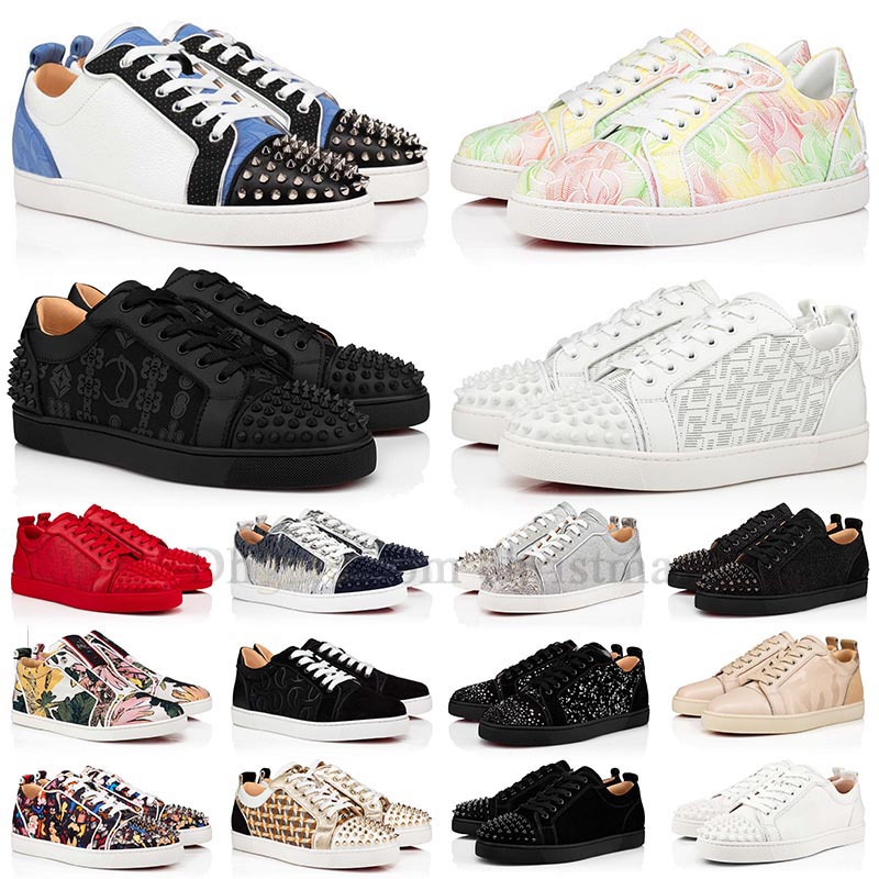 

2023 luxury Red Platform Casual Shoes Bottoms Loafers Rivets Low Studed Designers Shoe Mens top Women dhgate red bottomes Sneakers Trainers Men Big Size us13, (37)