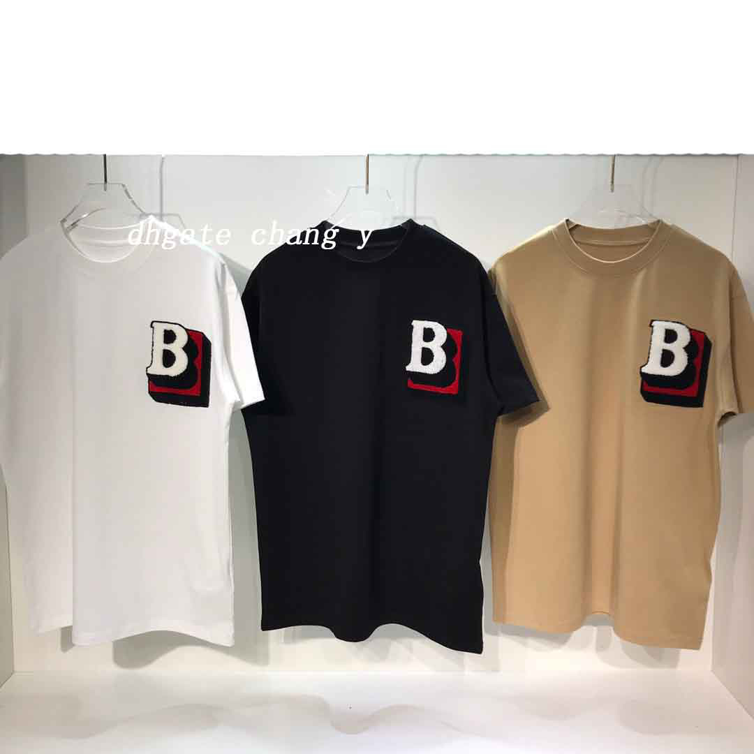 

2021ss spring and summer new high grade cotton printing short sleeve round neck panel T-Shirt Size: m-l--xxl-5xl Color: black white vw1xa S-5XL 715859884