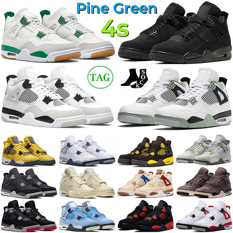 

jorda n Jumpman 4 Basketball Shoes Men Women 4s Pine Green Military Black Cat Midnight Navy University Blue Red Thunder Photon Dust Lightning Mens Sports Sneake
