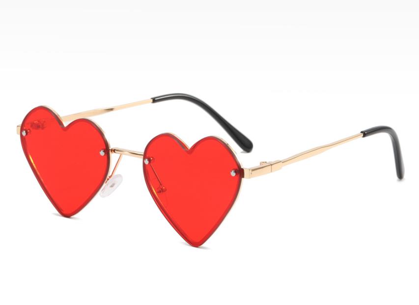 

Sunglasses LANDSEEN Passionate Red Heart Decorative Unisex Trendy Women's Sun Glasses Unique Fashion Eyewear Accessories