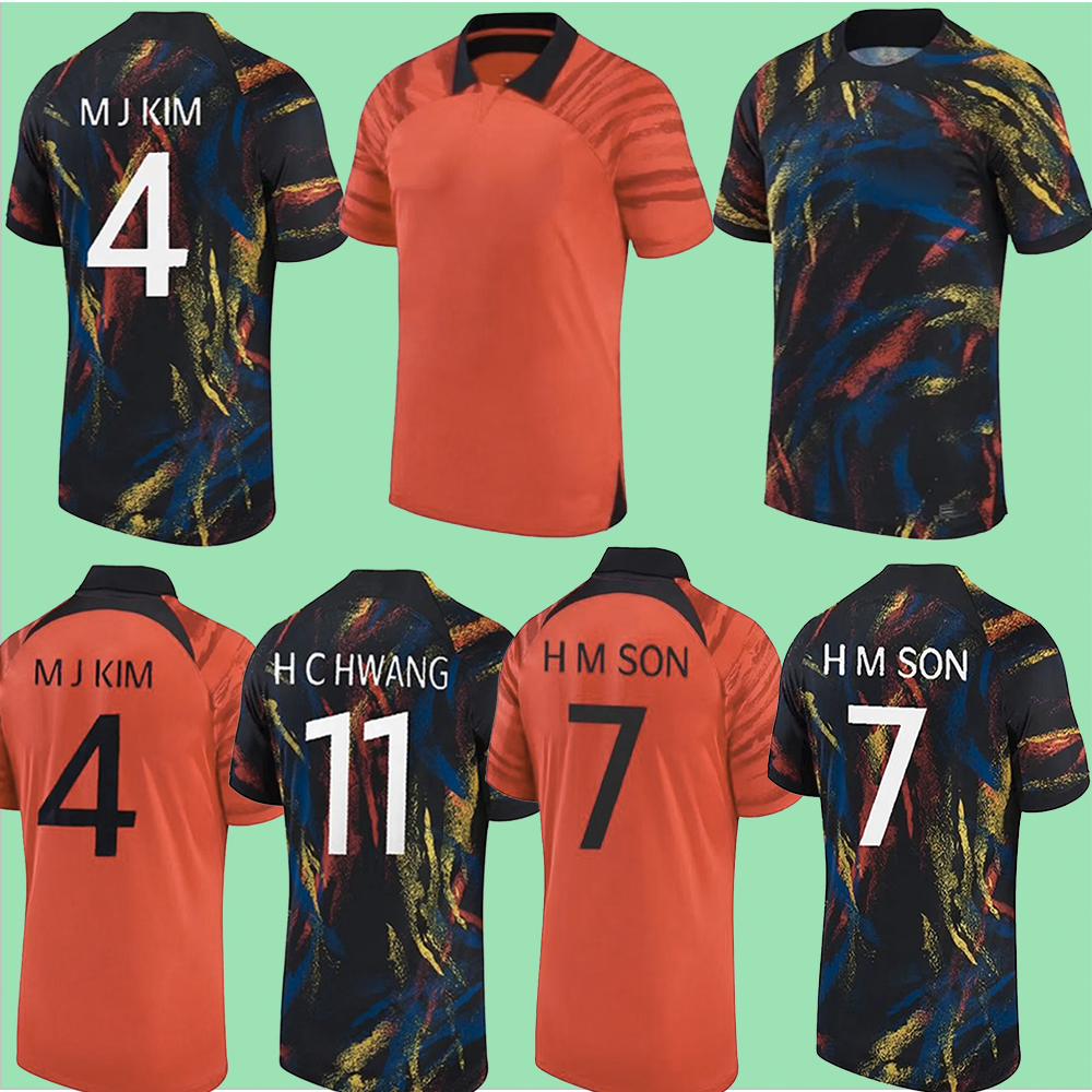 

football clothing, mystery football shirt, 2022 South Korea soccer jersey 22/23 Home Red SON KIM HWANG LEE JEONG SUNG LEE KWON National team shirt Football uniform, No name and no number