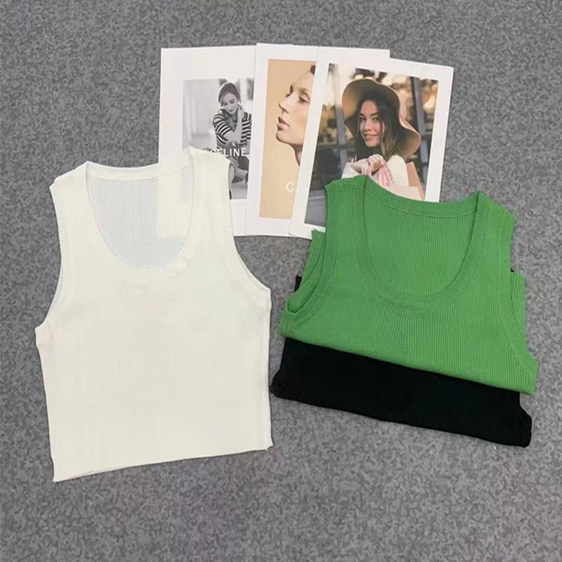 tank top t shirt women designer tshirt women White Women Crop Top Embroidery Sexy Off Shoulder Black Tank Top Casual Sleeveless Backless Top Shir-image-854200215