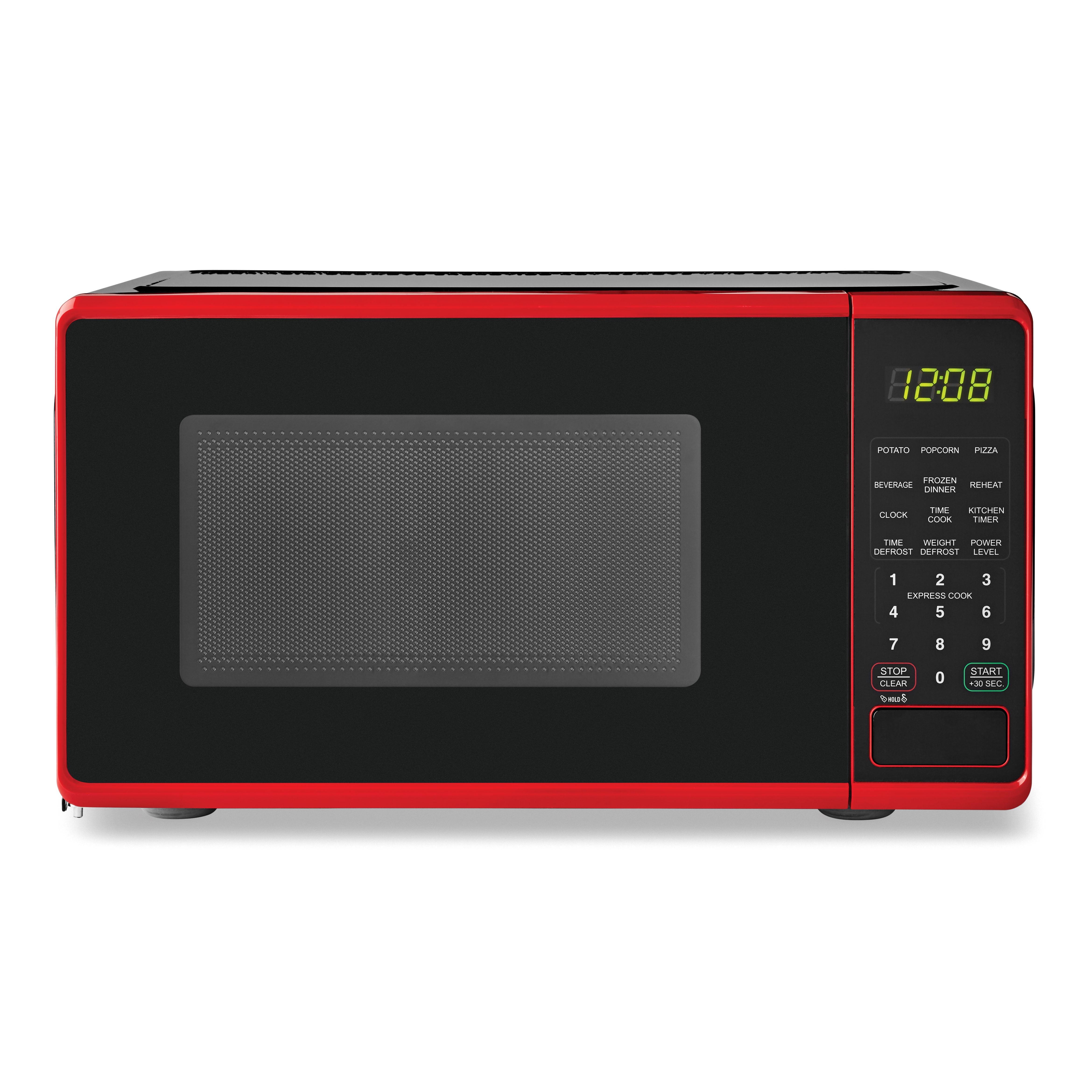 

0.7 Cu ft Compact Countertop Microwave Oven, Red