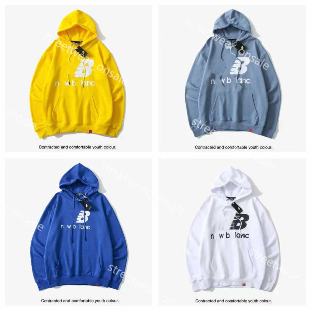

NB Designer Hoodies New Balances Classic Solid Color Hoodie Men Women Couple Sweatshirt Pullover Lovers Top Clothing Streetwear A177, 16