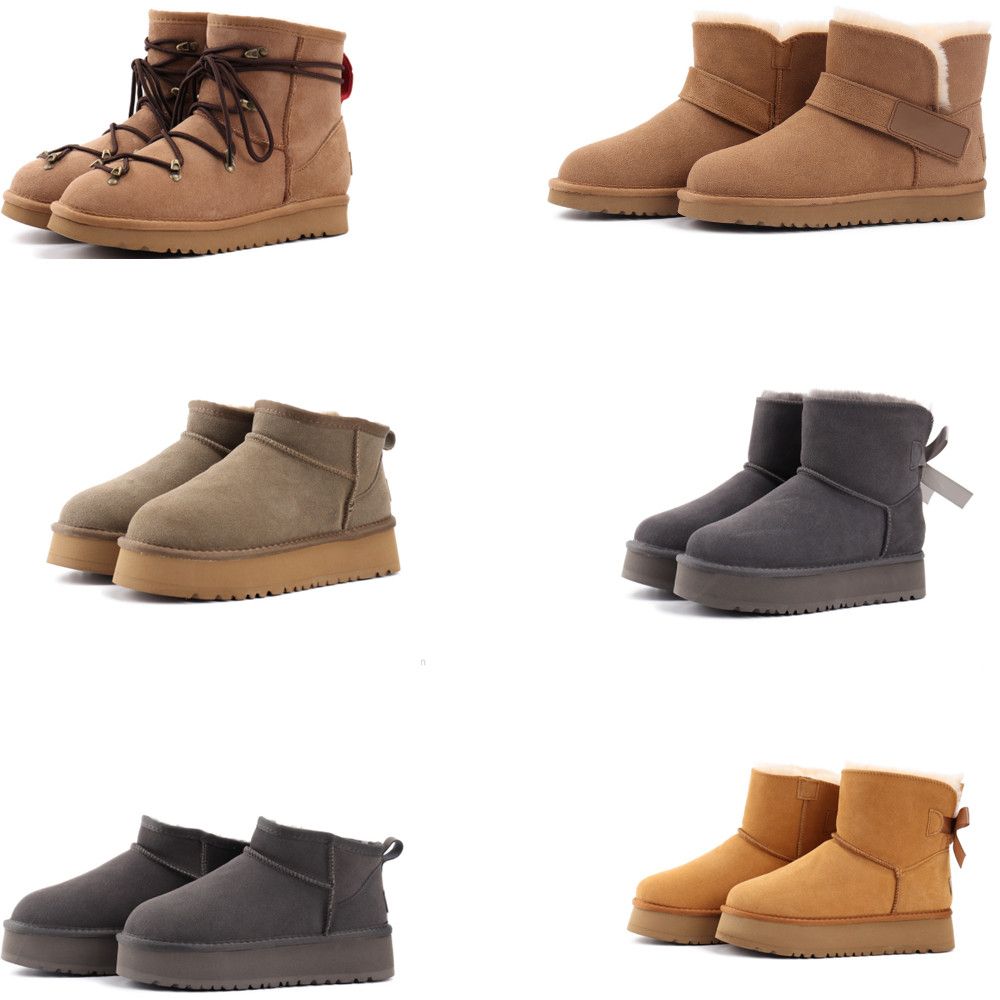 

Australia Women Boot Designer Tasman Snow Boots Fashion Ladies Platform Tazz Fur Slippers Classic Mini Suede Sheepskin Wool Winter Ankle Booties US 4-12, Ug9