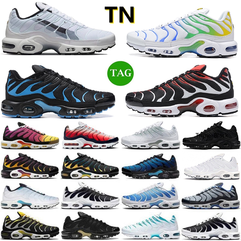 

Tn Plus Men Women Running Shoes University Triple Black White Red Ice Unity Multi Swoosh Spray Paint Swosh Brazil Icons Dusk Neon Smoke Grey Trainer Sports Sneakers, Color#47