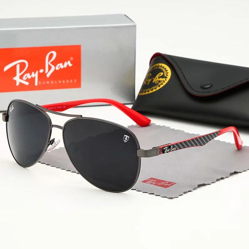 

Men Classic Brand Retro Ray Bans Women Sunglasses Luxury Designer Eyewear Band Bans Eyeglasses Metal Frame Designers Adumbral Sun Glasses Woman with Box Caes 8313 12