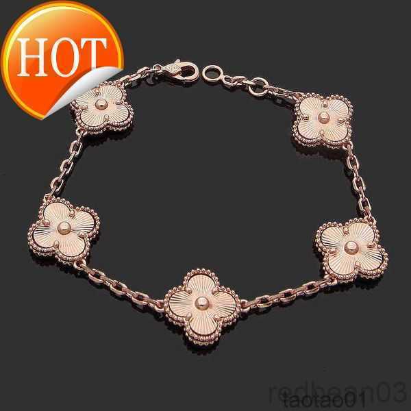 

Luxury Designer Link Chain Bracelet Four-leaf Cleef Clover Womens Fashion 18k Gold Bracelets Jewelry U6 3mrwdum9642l2qflw