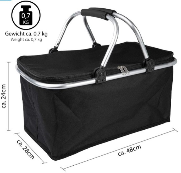 

Portable Picnic Lunch Bag Ice Cooler Box Storage Travel Basket Cooler Cool Hamper Shopping Basket Bag Box q2