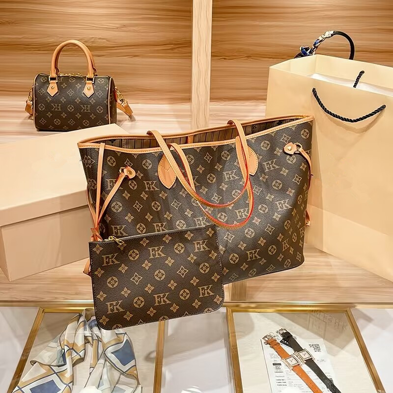 

Top 2pcs/set High Qulity Luxurys Designers Bags Women bag shoulder bags Messenger bags Classic Style Fashion Shoulder Lady Tote bag handbags purse wallet, Embossed black big letter