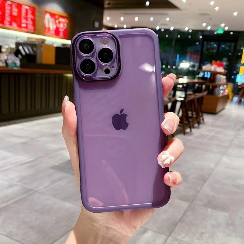 

New TPU Eyed iPhone14PROMX Lens Protection Dark purple iPhone13PRO phone case, White
