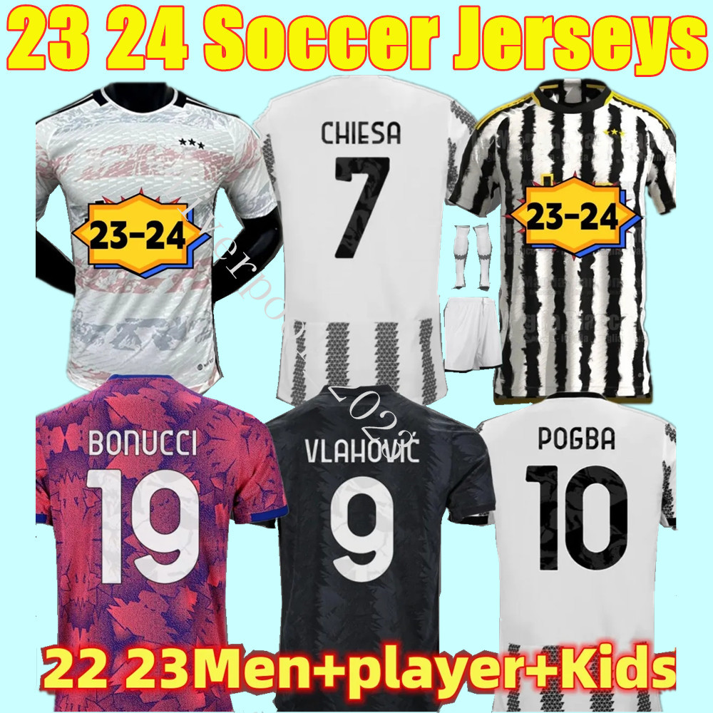 

23 24 VLAHOVIC CHIESA MILIK soccer jerseys 2023 2024 jUveNtuS POGBA men kids set BONUCCI football shirts DI MARIA socks Kean Kostic Fagioli Danilo cuadrado uniform, Kids size 1