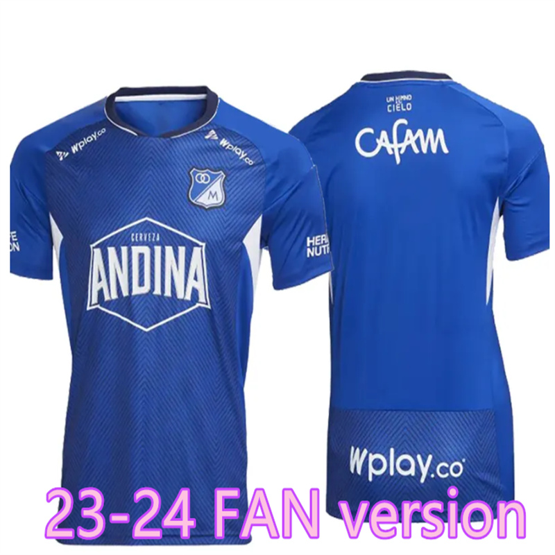 

2023 Millonarios F.C.CASTRO Mens Soccer Jerseys VASQUEZ QUINONES GIRALDO PEREIRA VARGAS 23 24 Home Football Shirts Uniforms, Black