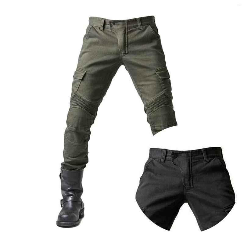 

Men' Pants Motorcycle Men Moto Jeans Protective Riding Touring Motorbike Trousers Motocross Pantalon Men' Clothing, Army green