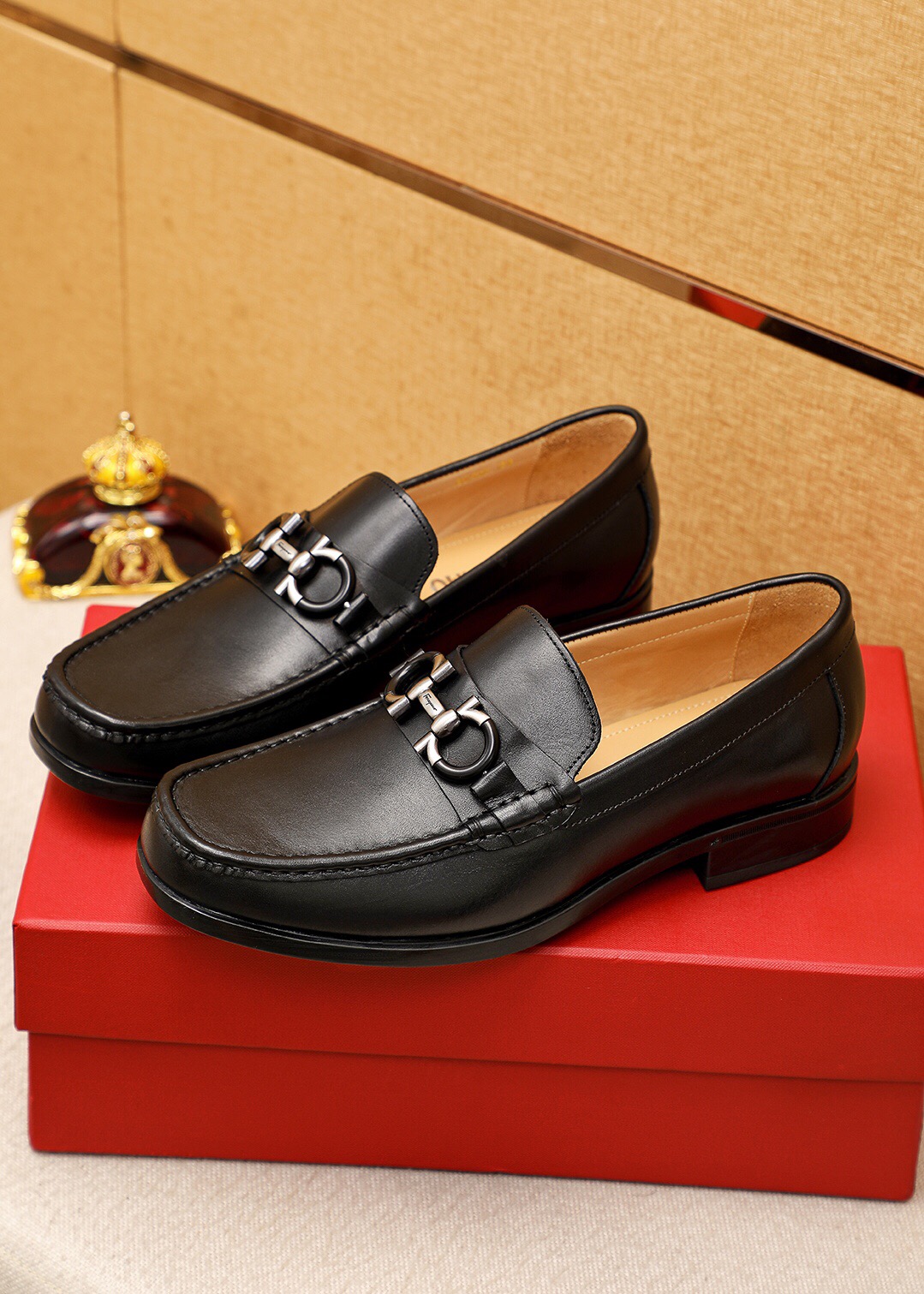 

2023 Men Office Wedding Party Formal Dress Shoes Mens Fashion Genuine Leather Platform Loafers Brand Designer Flats Size 38-45, Black