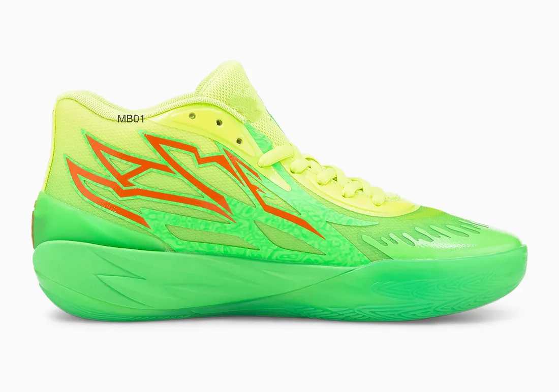 

MB.02 SLIME Men Basketball Shoes 2023 High Quality Boys LaMelo Ball MB02 802 C Fluro Green PES Lime Squeeze Sport Shoe Trainner Sneakers Size 7-12