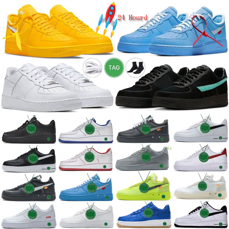 Tiffany x 1 Platform Chaussures Hommes Femmes Sneaker Sneakers Brooklyn Noir Blanc Or unc Bleu Multi Couleur DZ1382-001 utilitaire Baskets chauss