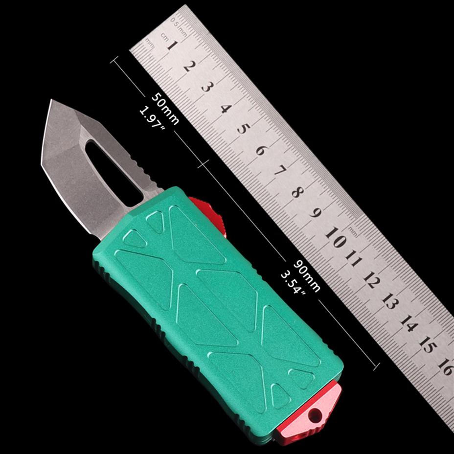 

MT AUTOMATIC KNIFE 157-10 Money Clip AUTO Knife 1 97 Stonewashed Double Edge Black Aluminum Handles utx edc tools pocket kni335S