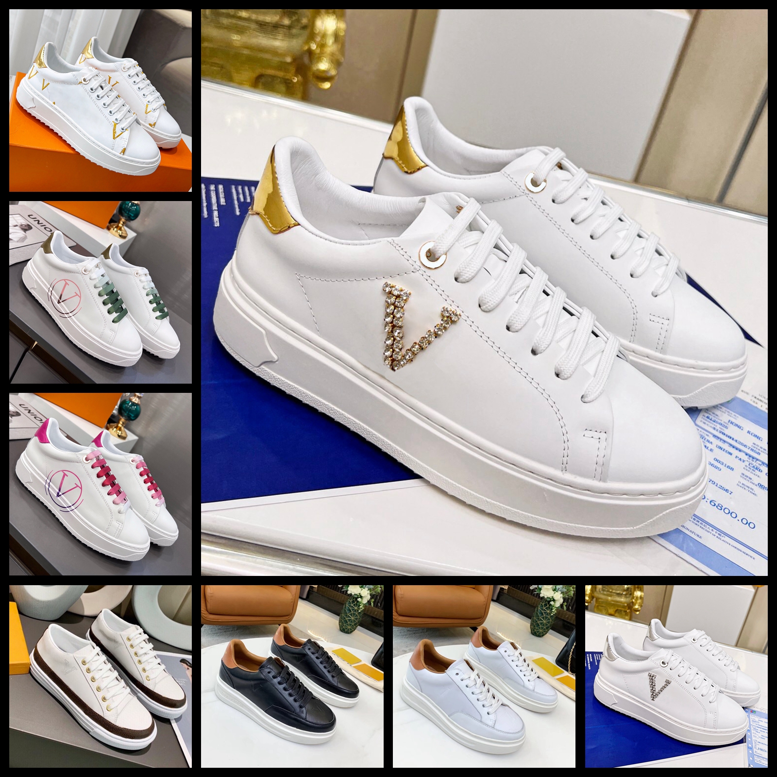 

Paris Luxury Sneaker Designer shoe Casual Shoes leather Handmade Multicolor Gradient Brand Trainer Woman Running Shoe Design Aces brand w275 001, #10
