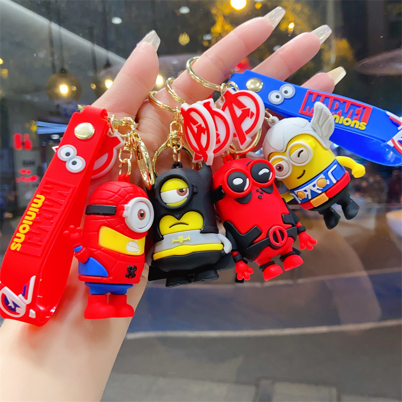 

9 Styles Anime Characters Doll Games Cute Keychain Figure Kawaii Cartoon Keychain Children's Backpack Pendant Key Chain Accessories Friends Gift Female Key Pendant