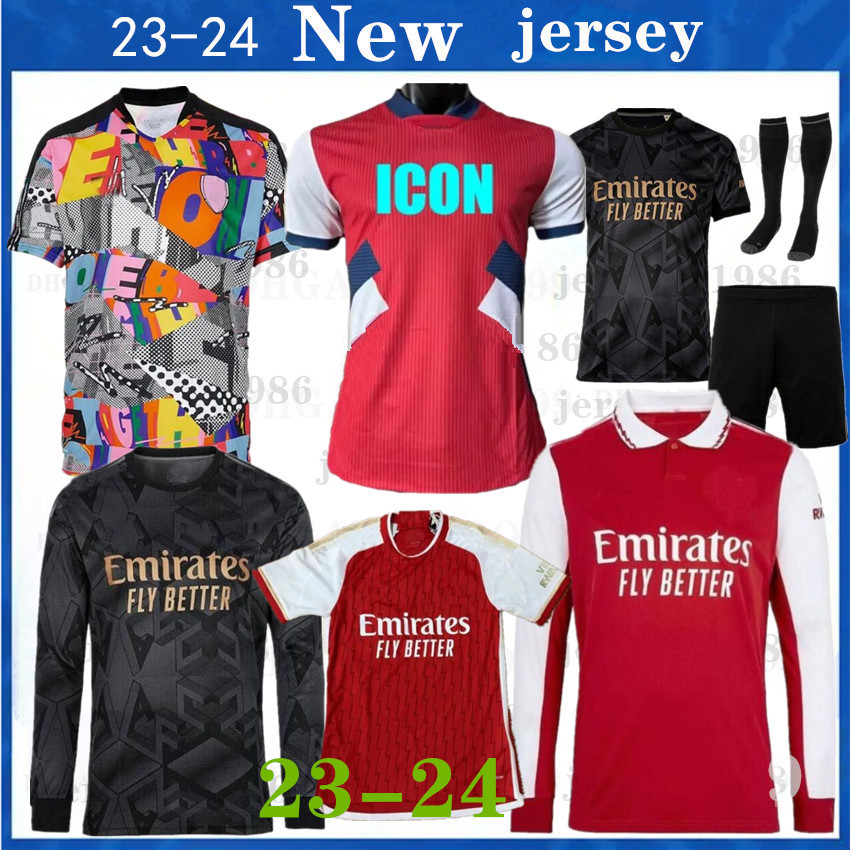 

23 24 G. JESUS soccer jerseys SALIBA Gunners MARTINELLI 2023 SMITH ROWE ARSen jersey SAKA All football shirt ODEGAARD Men Long Sleeve 2022