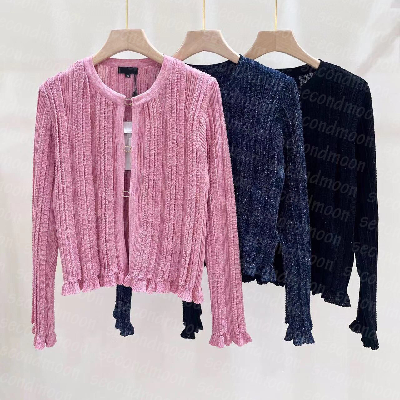 

Sexy Hollow Knits Tops Women Designer Knitting Top Long Sleeve Knitted Tee Spring Autumn Knitwear, Black