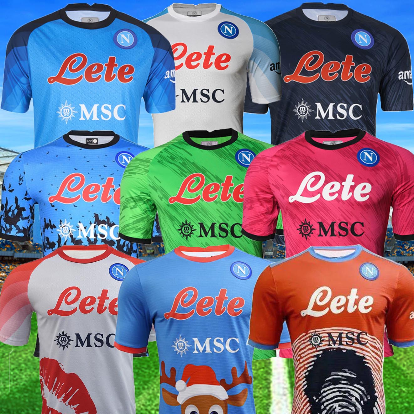 

NAPOLI soccer jerseys KVARATSKHELIA maglia OSIMHEN Maradona 2022 2023 ZIELINSKI INSIGNE MERTENS uniform Naples kit SSC special limited edition football shirt, Third
