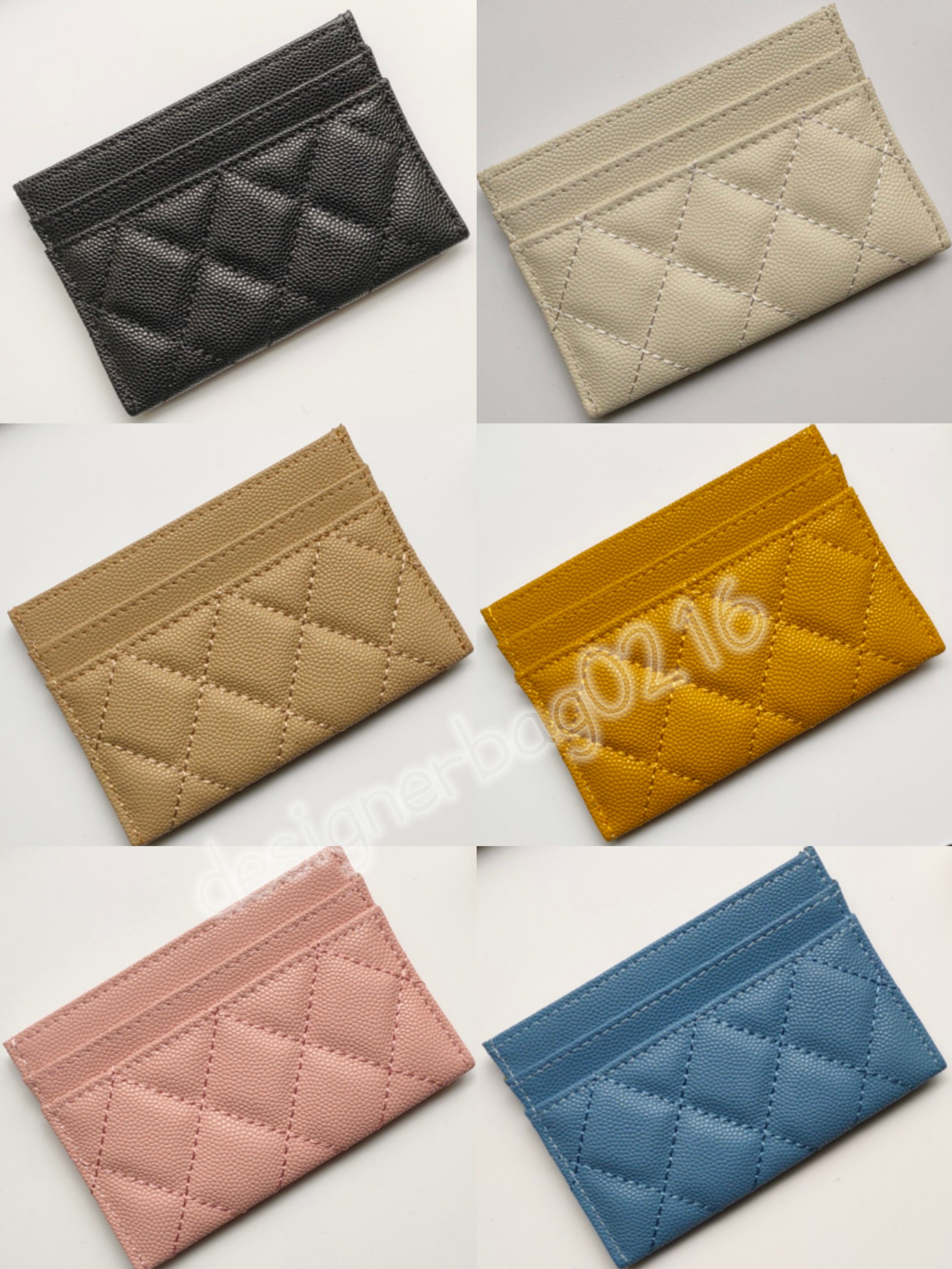 

Famous Top Designer Cc Credit Card Clip Classic Wallet, Yellow