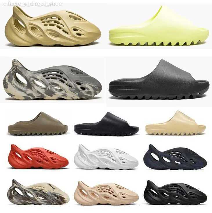 

US 4-13 Designer Sandals Mens Foam Runner Slides Onyx Bone Resin Desert Sand Slippers Mx Moon Grey Mist Ararat Slipper Summer Beach Women Girls Slide Sandal, # 18