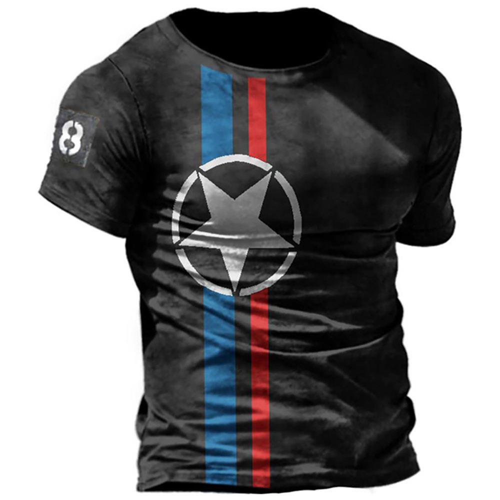 Mens TShirts Vintage T Shirts For Men 3D Print American Top Short Sleeve Oversized Tee Hip Hop ONeck Cotton Clothing Camiseta 230327