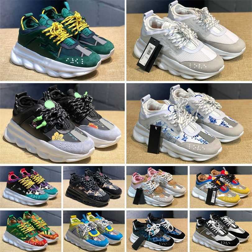 

2022 Designer Italy Casual Shoes Top Chain Reaction Wild Jewels Link Trainer Shoes Sneakers EUR 35-48, Color 10
