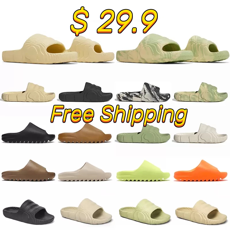 

EVA slipper Adilette 22 Slides Mens Womens Slippers Sandals Desert Sand Magic Lime Black Grey Pantoufle Desert Platform Sandales