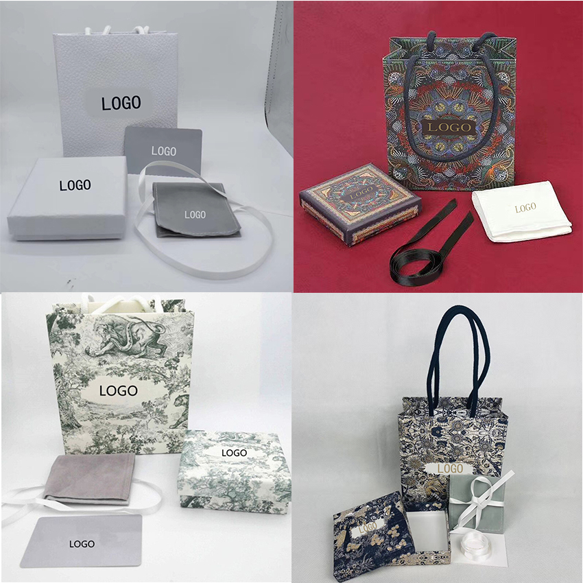 

2023 Designer Jewelry Box Set Luxury Brand Gift Box Packaging Holiday Gifts, Silver