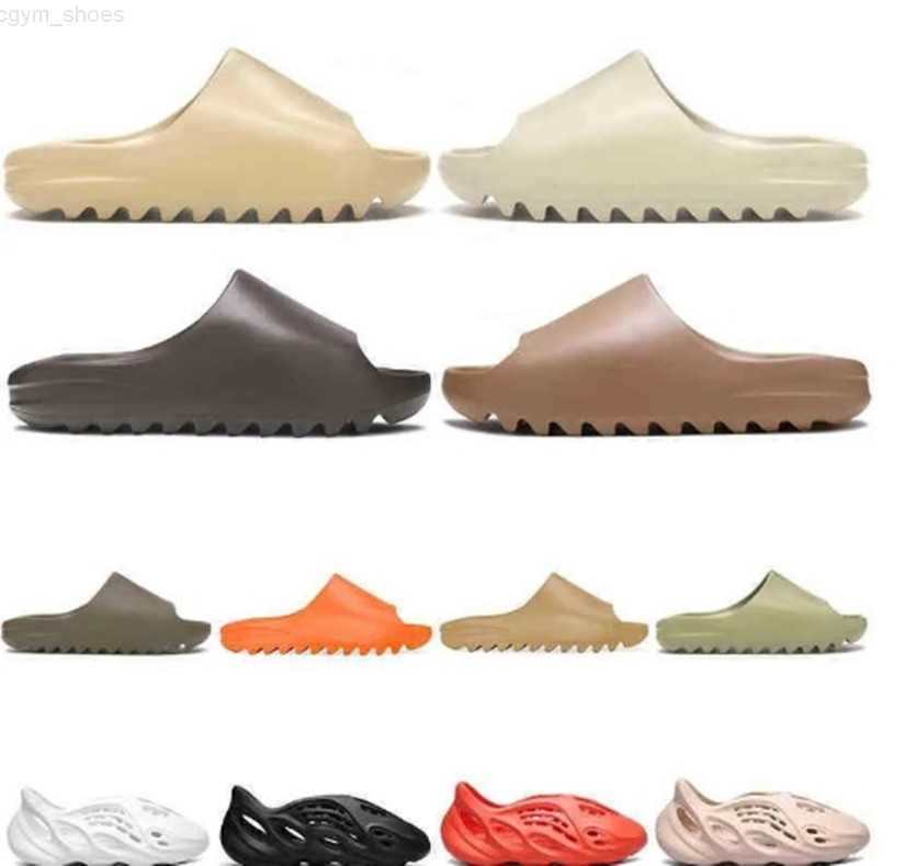 

Slippers Yeesys Slide Kanyes shoes Graffiti West Slides Bone Resin Desert Sand Rubber Slippers Summer Brown Flat Men Women Beach Foam Size 36-45 Luxurys Yeezzys, 15